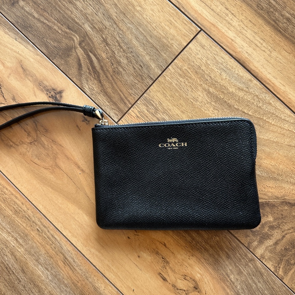 Coach Black Wristlet Clutch